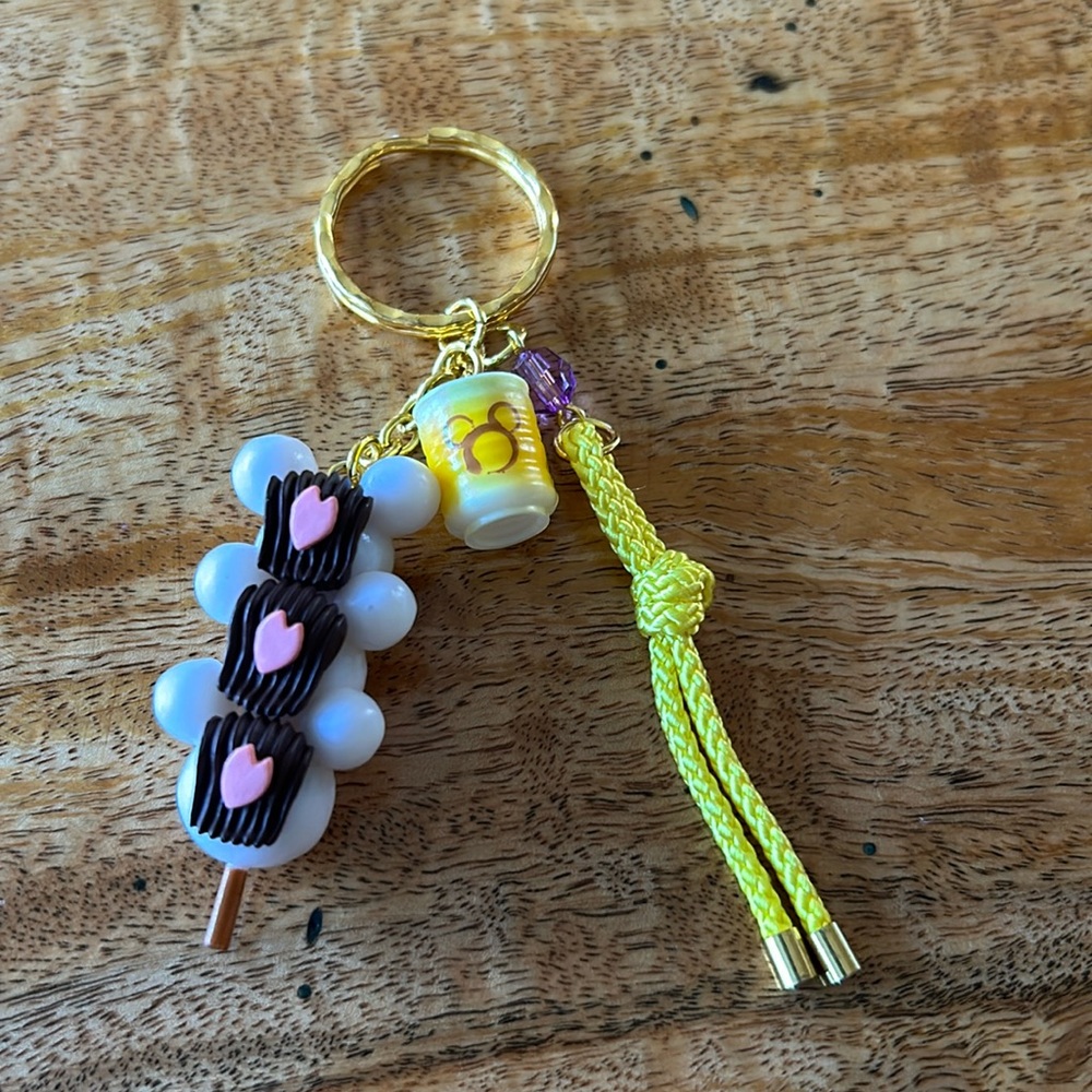 DISNEY Tokyo Resort Mochi Stick and Tea Mug Keychain